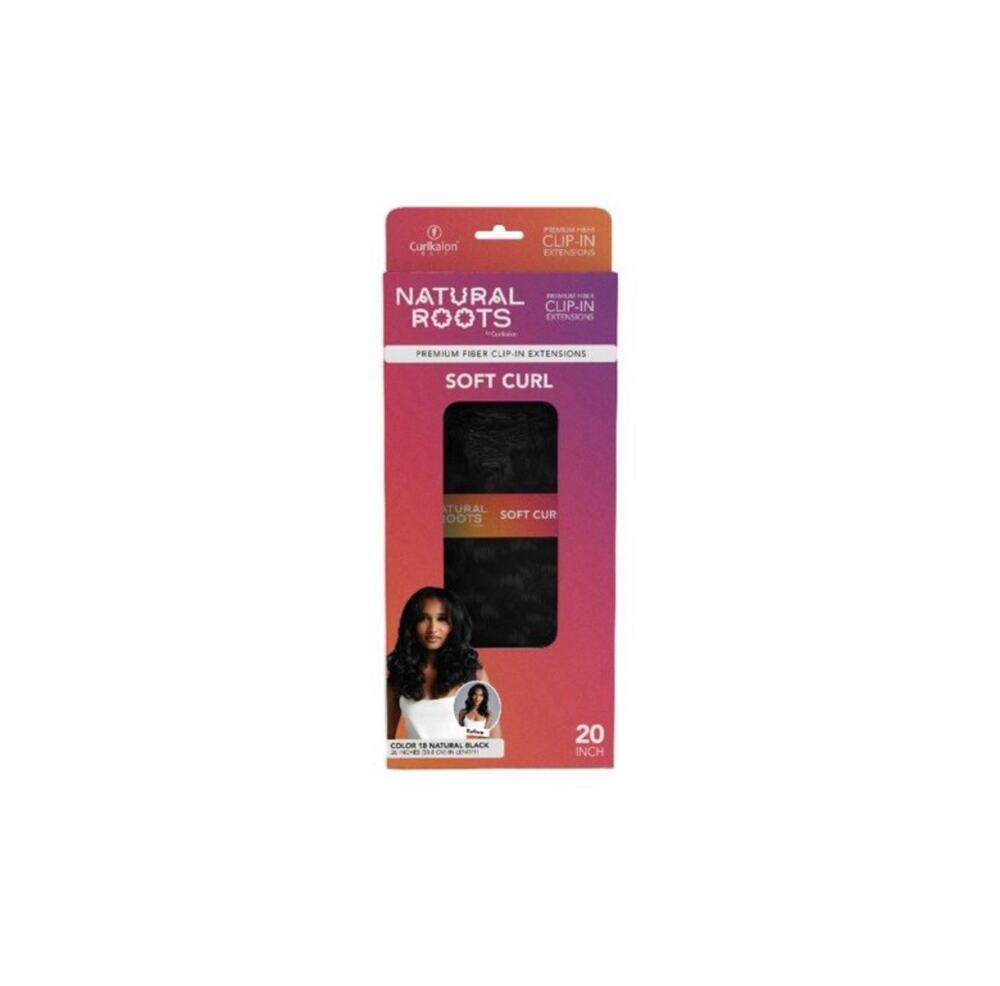 Curlkalon Soft Curl 10" Clip-in Natural Black Hair Extensions - 9ct